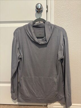 Danskin Light Heather Gray Hooded Athletic Pullover